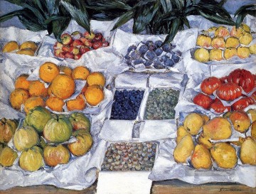 Obst angezeigt auf einem Stand Impressionisten Gustave Caillebotte Stillleben Ölgemälde